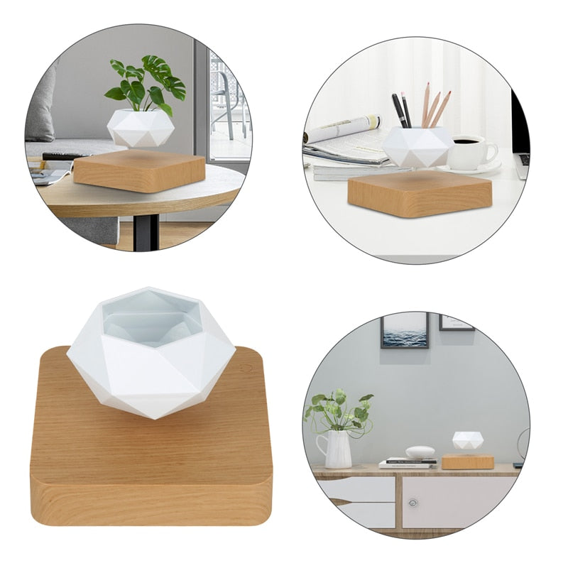 Levitating Air Bonsai Pot: Magnetic Floating Flower Pot for Home Desk Decor
