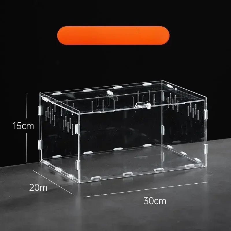 Clear Acrylic Terrarium – Mini Habitat for Insects & Small Pets