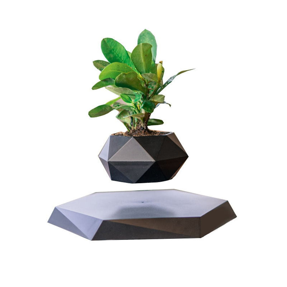Levitating Air Bonsai Pot: Magnetic Floating Flower Pot for Home Desk Decor