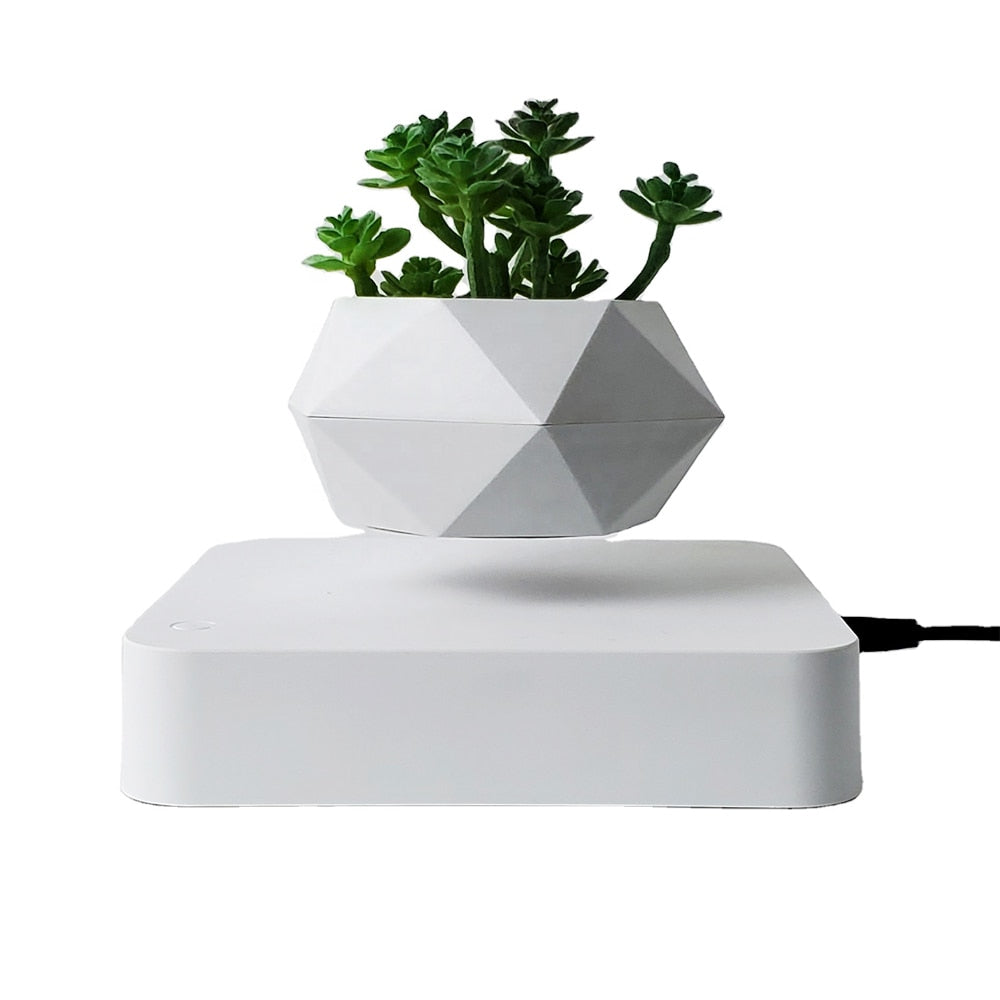 Levitating Air Bonsai Pot: Magnetic Floating Flower Pot for Home Desk Decor