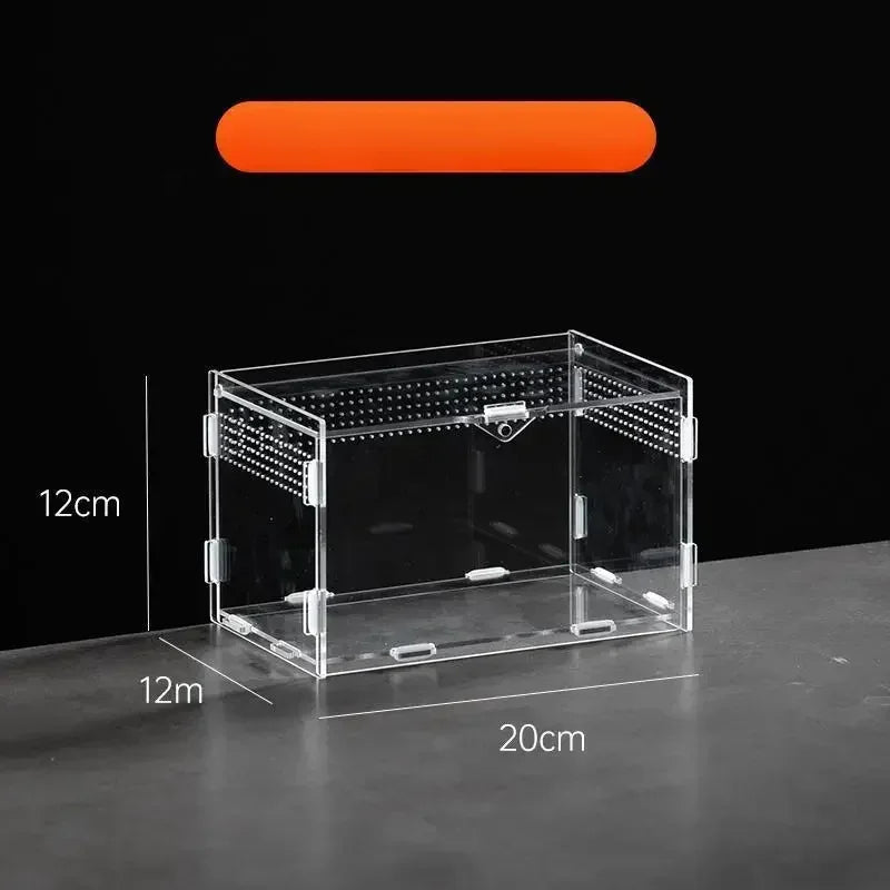 Clear Acrylic Terrarium – Mini Habitat for Insects & Small Pets