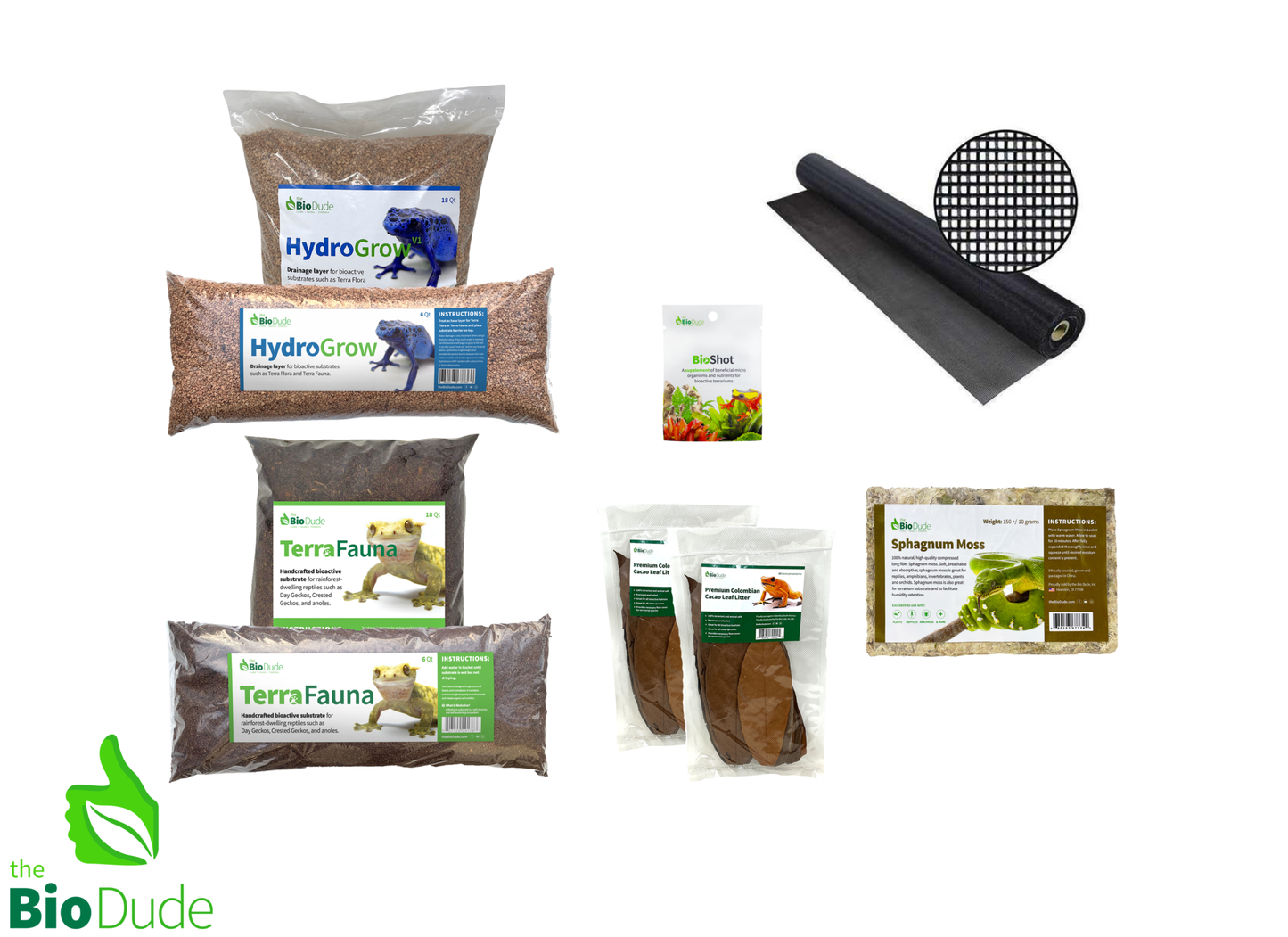 Terra Fauna bioactive kit components for rainforest reptile terrariums 24x24 inches