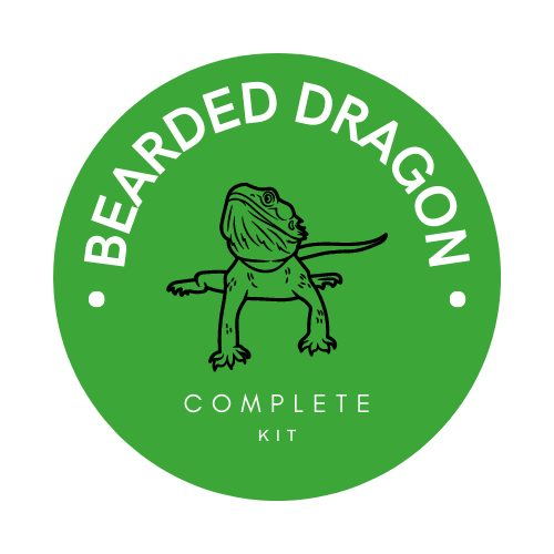 Bearded Dragon Clean Complete Kit green logo with lizard illustration
