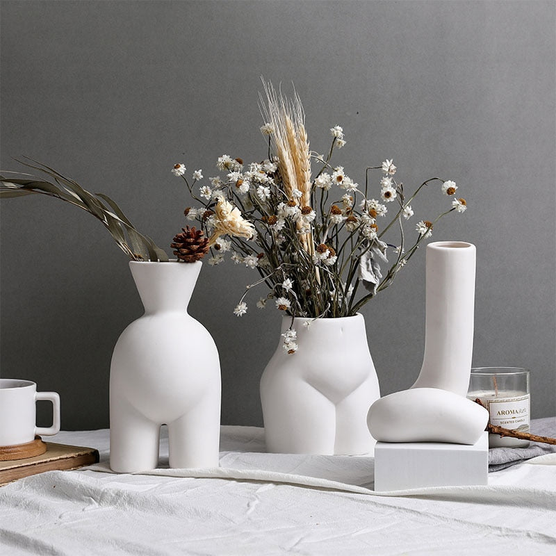 Modern Ceramic Art Vase: Hot-Selling Crafts for Dried Flower Arrangements and Home Decoration