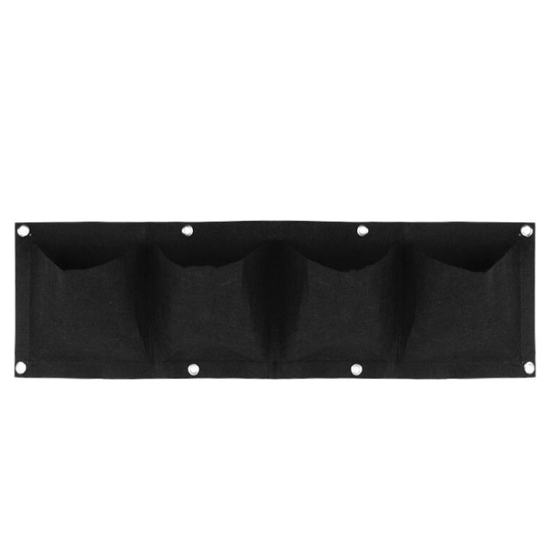 Vertical Garden Wall Bags: Hanging Black Fabric Planters for Indoor Spaces - Multiple Sizes