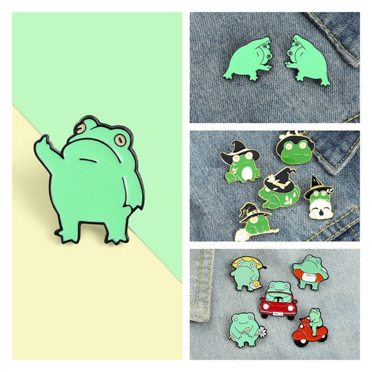 Cute Funny Frog Brooches