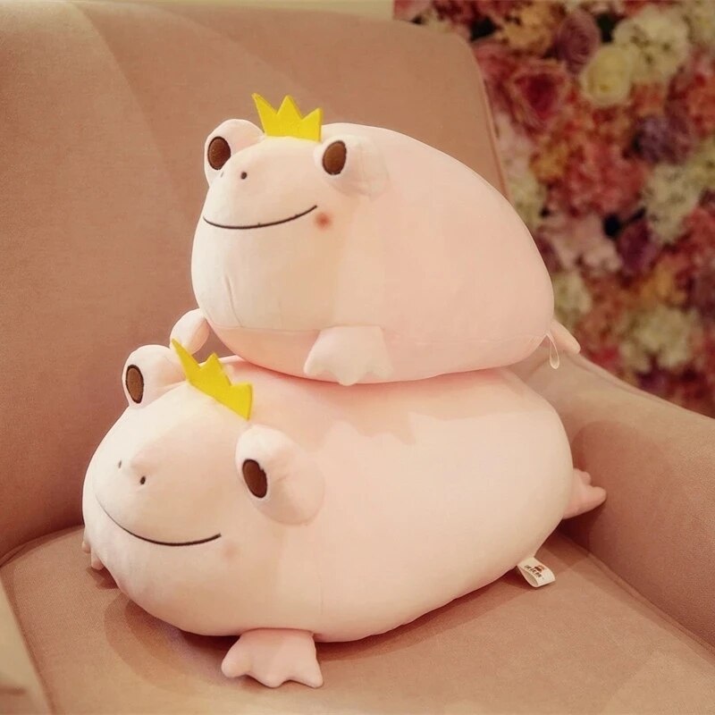 Cute Crown Frog Plush Pillow